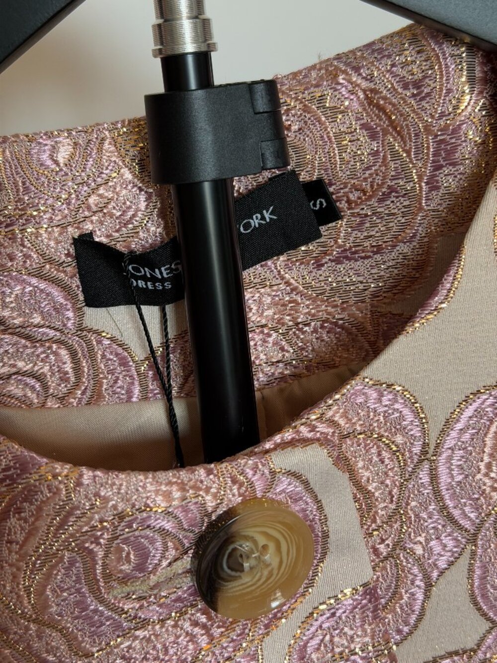 NWT Vintage Pink Rose Brocade Floral Coat - Picture 6 of 9